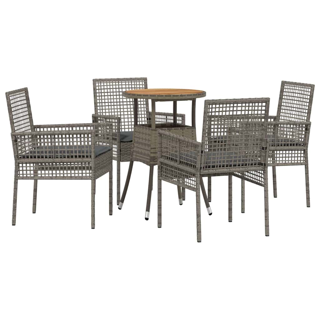 Have Spisebordssæt 5 Dele Polyrattan - Billede 2