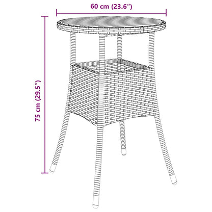 Have Spisebordssæt 5 Dele Polyrattan - Billede 11