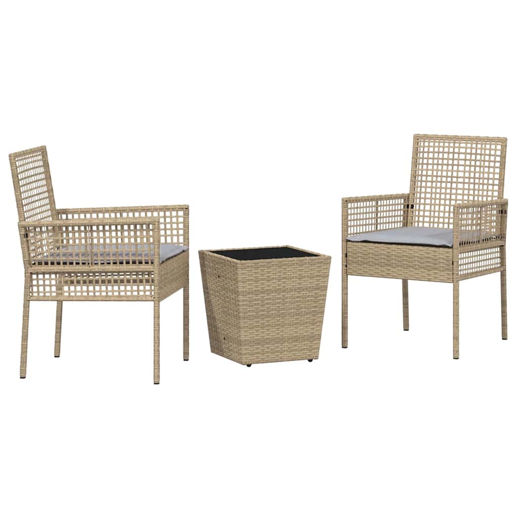 Have Bistro Sæt 3 Dele Polyrattan - Billede 2