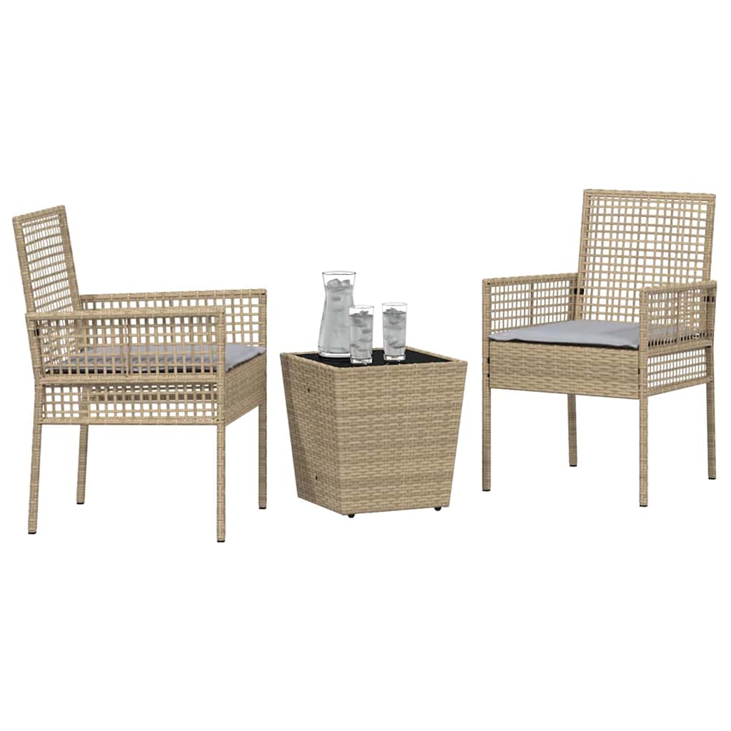Have Bistro Sæt 3 Dele Polyrattan - Billede 3