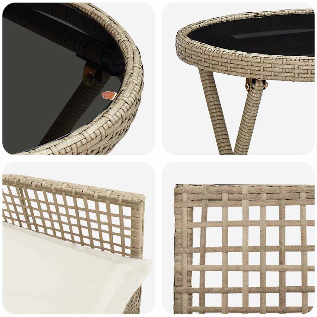 Have Bistro Sæt 3 Dele Polyrattan - Billede 9