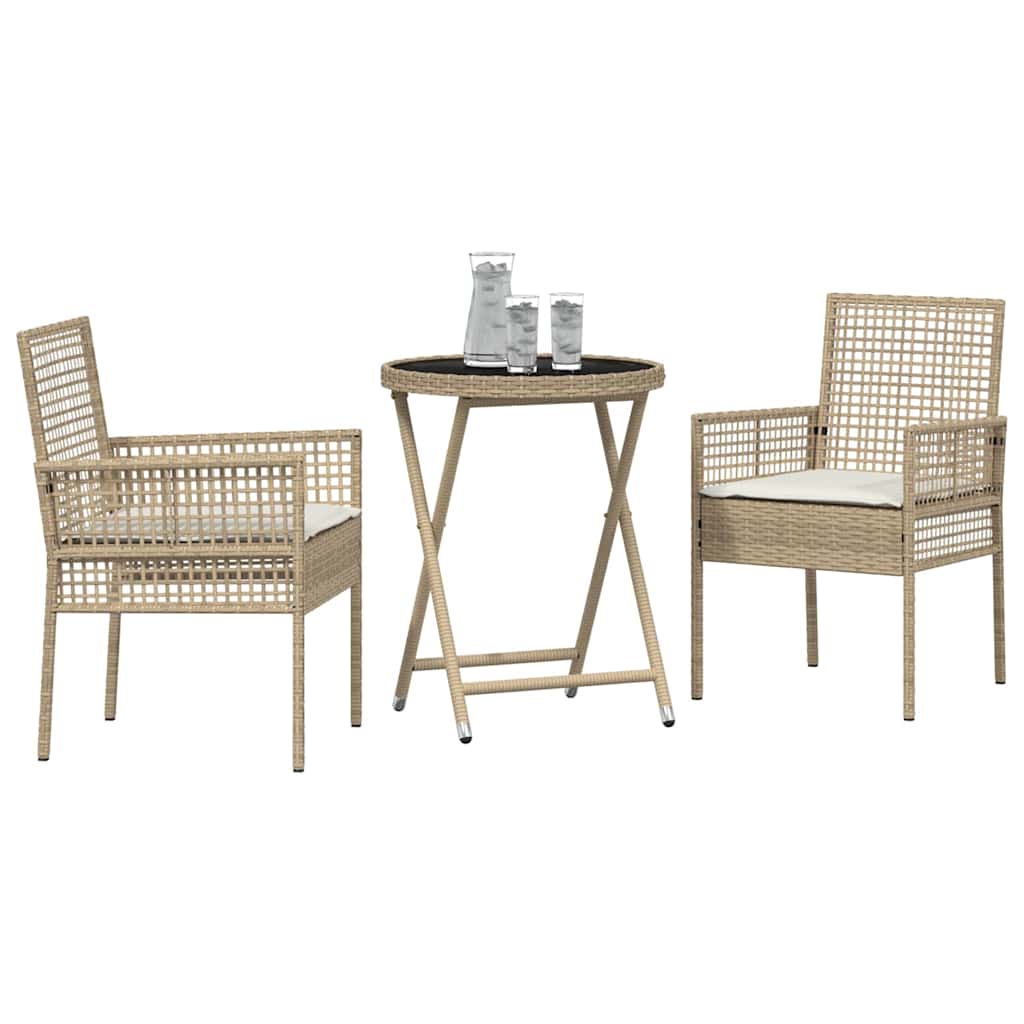 Have Bistro Sæt 3 Dele Polyrattan - Billede 3