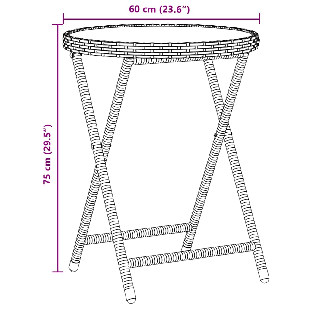 Have Bistro Sæt 3 Dele Polyrattan - Billede 11