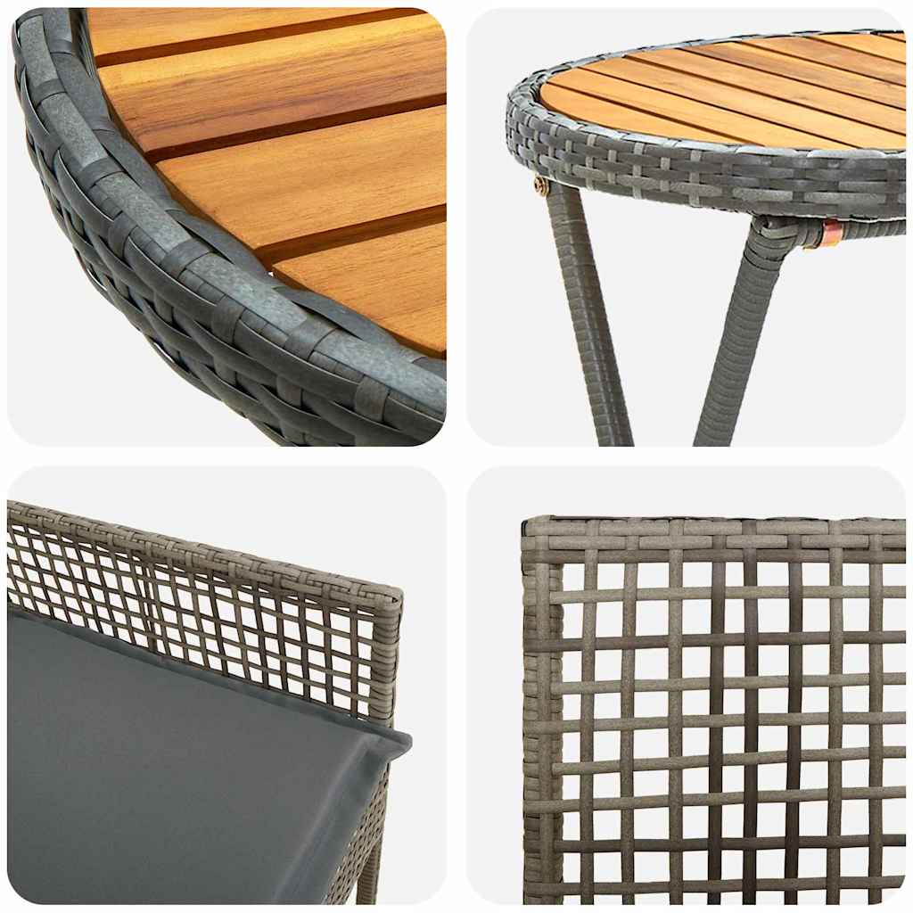 Have Bistro Sæt 3 Dele Polyrattan - Billede 9
