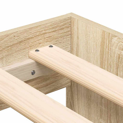 Seng Med Opbevaring Sonoma-eg 100 X 200 Cm Konstrueret Træ - Billede 9