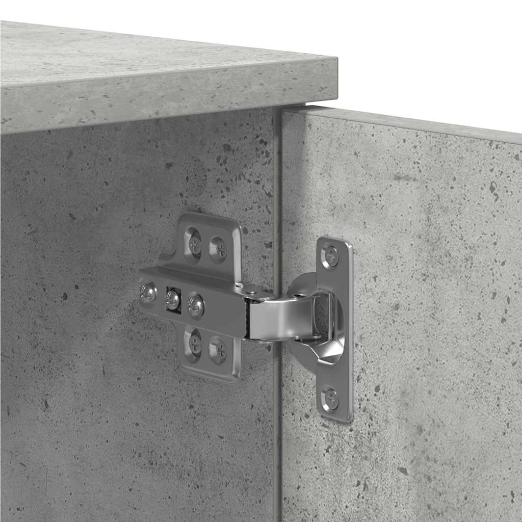 Seng Med Opbevaring Betongrå 100 X 200 Cm Konstrueret Træ - Billede 11