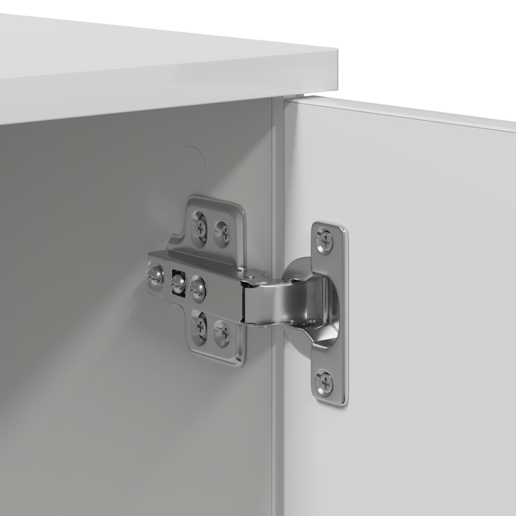 Seng Med Opbevaring Hvid 75 X 190 Cm Konstrueret Træ - Billede 11