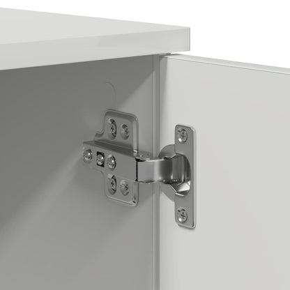 Seng Med Opbevaring Hvid 75 X 190 Cm Konstrueret Træ - Billede 11