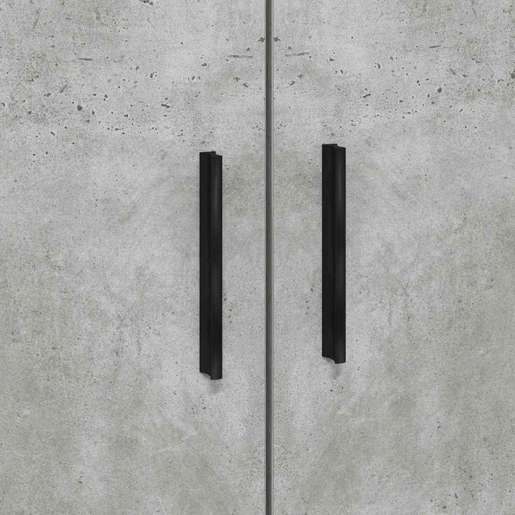 Seng Med Opbevaring Betongrå 75 X 190 Cm Konstrueret Træ - Billede 10