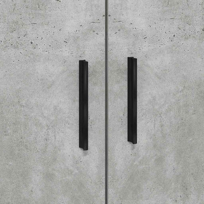 Seng Med Opbevaring Betongrå 75 X 190 Cm Konstrueret Træ - Billede 10