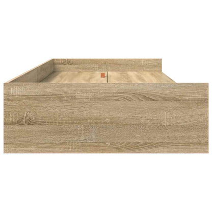 Seng Med Opbevaring Med Skuffe Sonoma Eg 100 X 200 Cm Konstrueret Træ - Billede 6