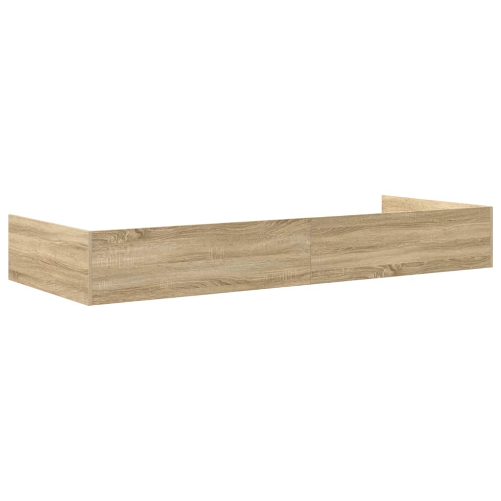 Seng Med Opbevaring Med Skuffe Sonoma Eg 80 X 200 Cm Konstrueret Træ - Billede 7