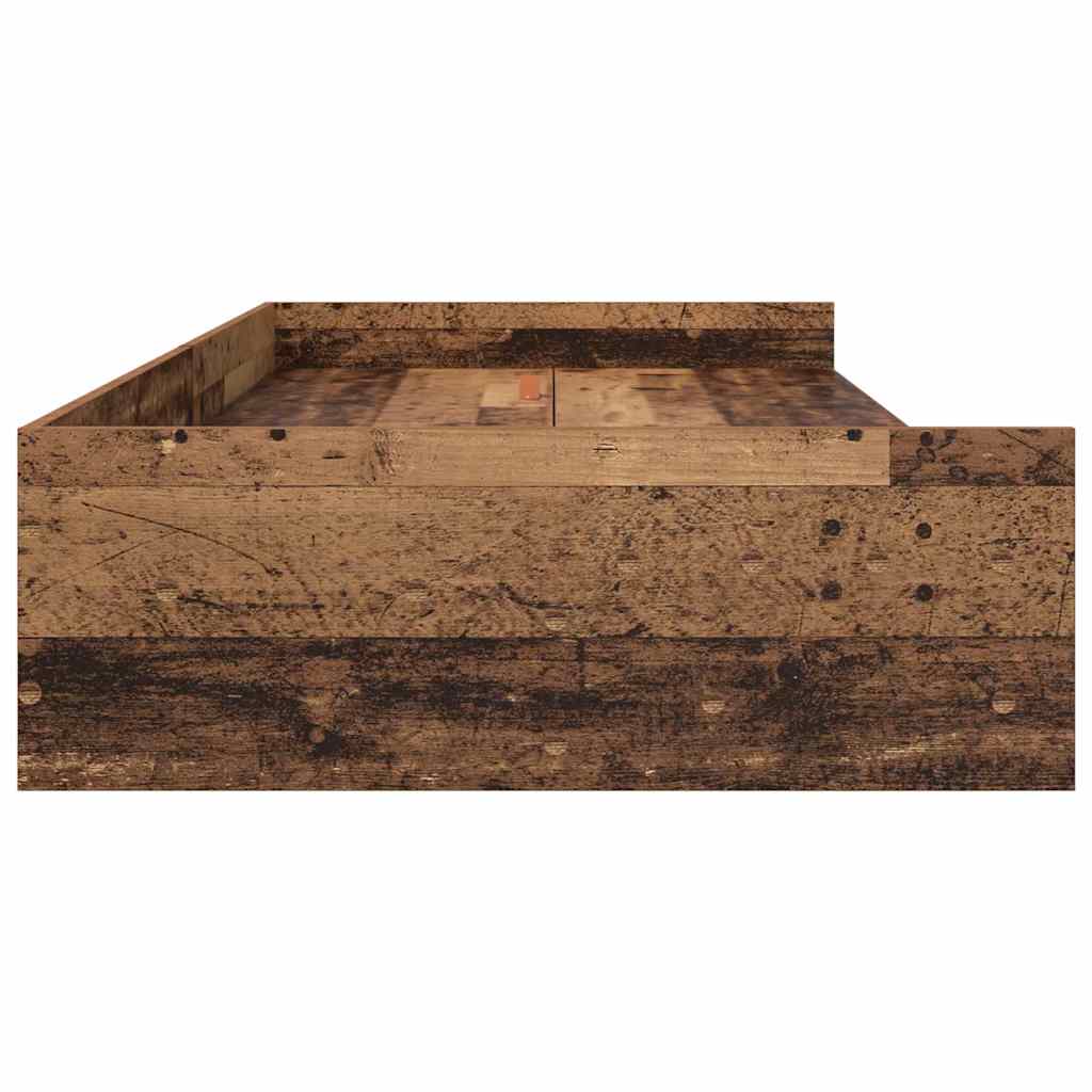 Seng Med Opbevaring Gammelt Træ 80 X 200 Cm Konstrueret Træ - Billede 6