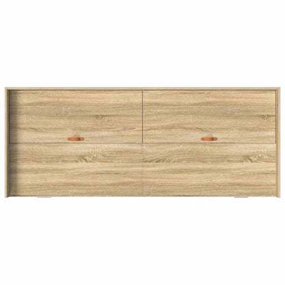 Seng Med Opbevaring Med Skuffe Sonoma Eg 75 X 190 Cm Konstrueret Træ - Billede 8