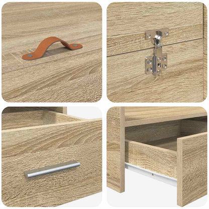 Seng Med Opbevaring Sonoma-eg 200 X 200 Cm Konstrueret Træ - Billede 9