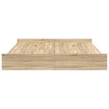 Seng Med Opbevaring Sonoma-eg 200 X 200 Cm Konstrueret Træ - Billede 6