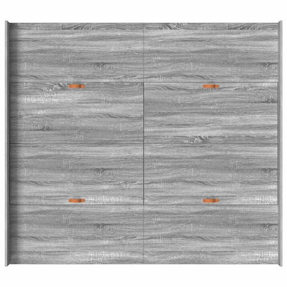 Seng Med Opbevaring Grå Sonoma-eg 200 X 200 Cm Konstrueret Træ - Billede 8