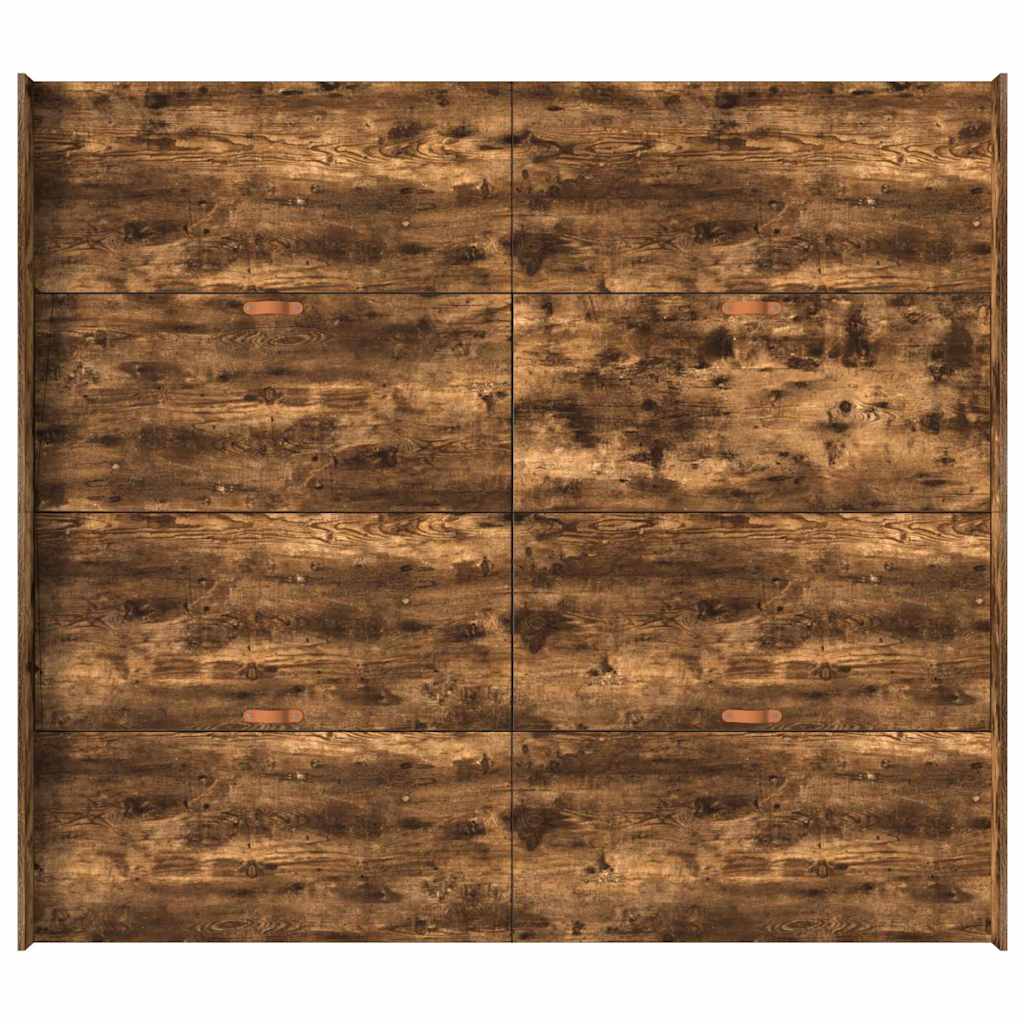 Seng Med Opbevaring Røget Eg 180 X 200 Cm Konstrueret Træ - Billede 8