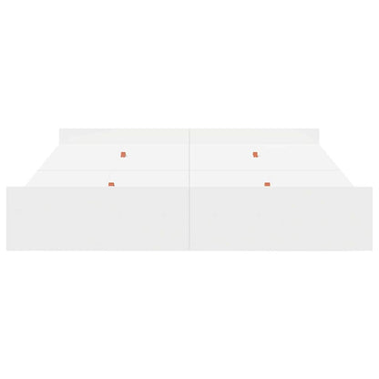 Seng Med Opbevaring Hvid 160 200 Cm Konstrueret Træ - Billede 6