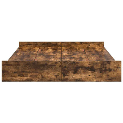 Seng Med Opbevaring Røget Eg 150 X 200 Cm Konstrueret Træ - Billede 6
