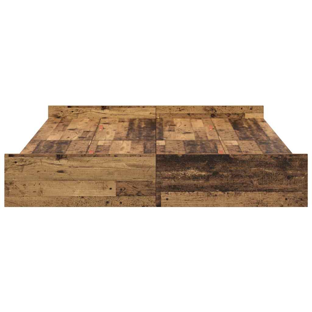 Seng Med Opbevaring Gammelt Træ 150 X 200 Cm Konstrueret Træ - Billede 6