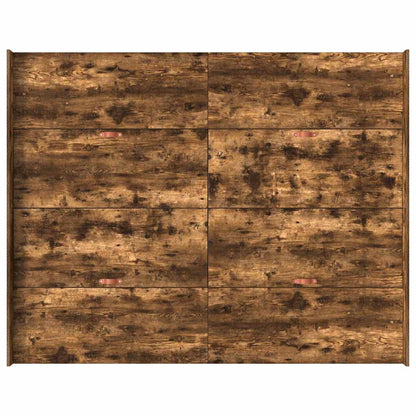 Seng Med Opbevaring Røget Eg 140 X 200 Cm Konstrueret Træ - Billede 8