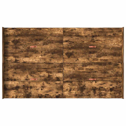 Seng Med Opbevaring Røget Eg 120 X 200 Cm Konstrueret Træ - Billede 8