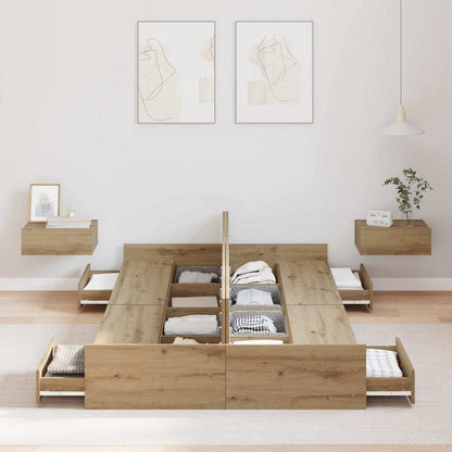 Seng Med Opbevaring Artisan Eg 120 X 200 Cm Konstrueret Træ - Billede 4