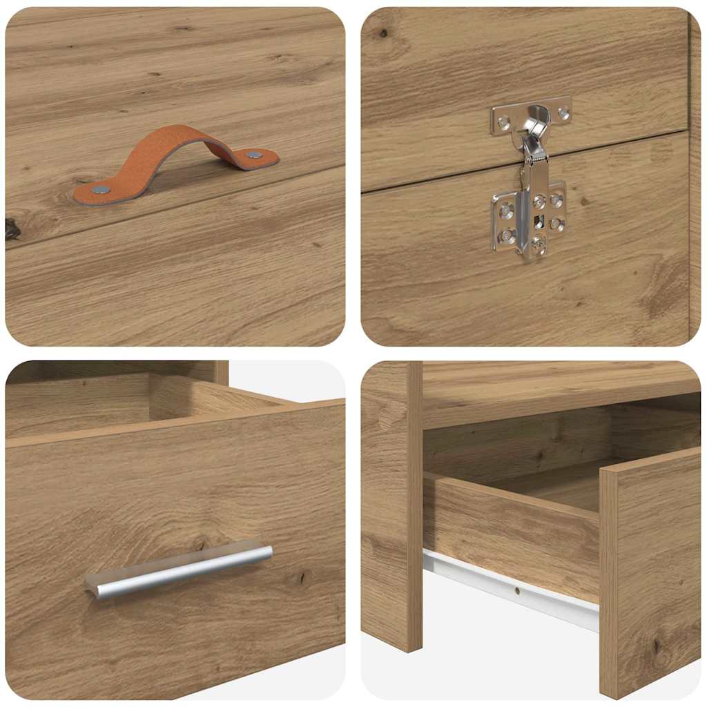 Seng Med Opbevaring Artisan Eg 140 X 190 Cm Konstrueret Træ - Billede 10