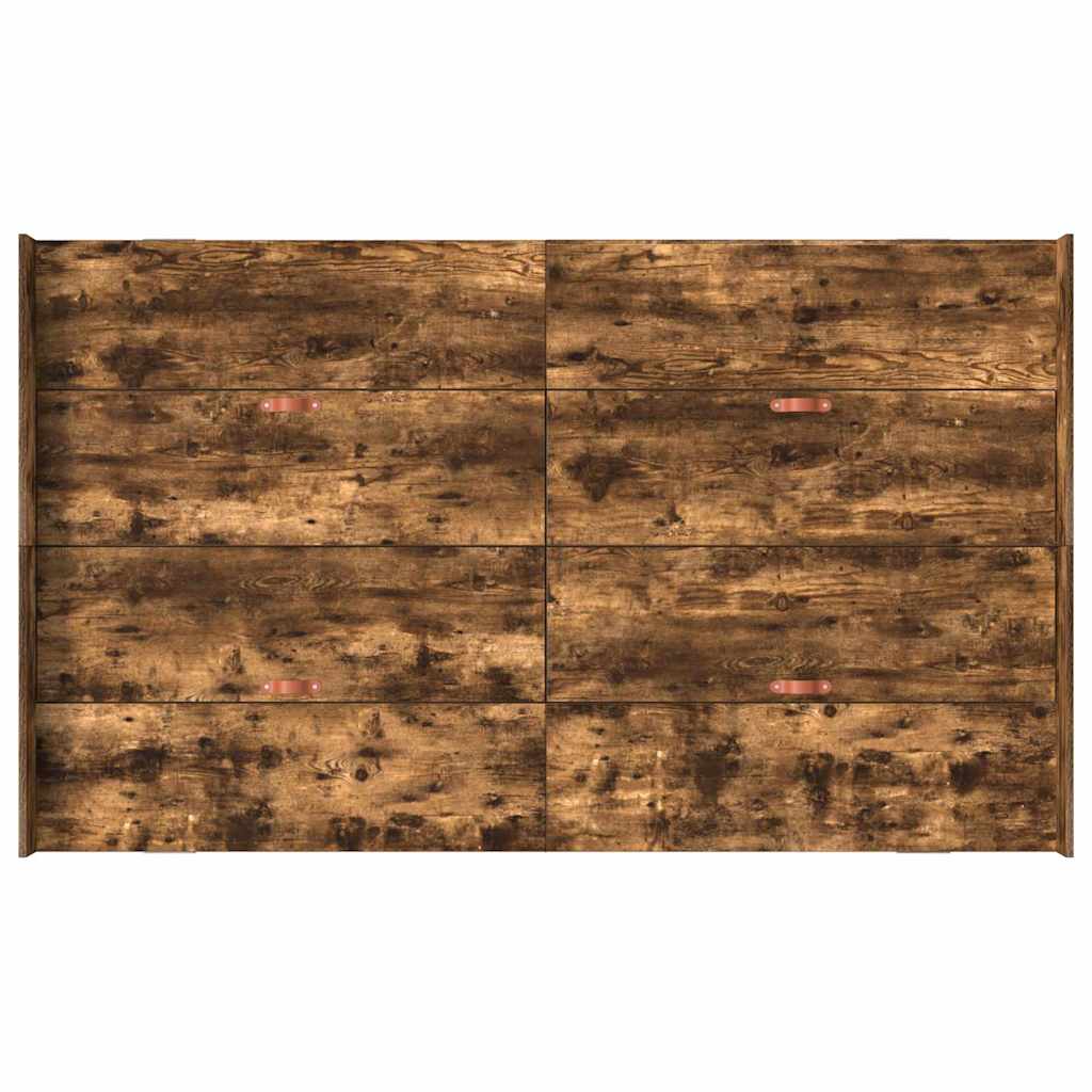 Seng Med Opbevaring Røget Eg 120 X 190 Cm Konstrueret Træ - Billede 8