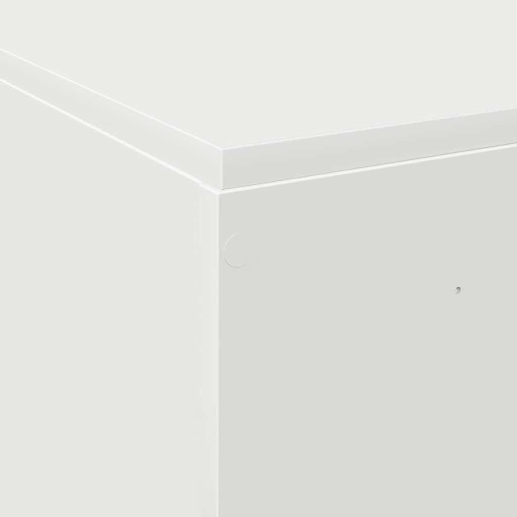 Sengeramme Med Opbevaring Hvid 180 X 200 Cm Konstrueret Træ - Billede 12