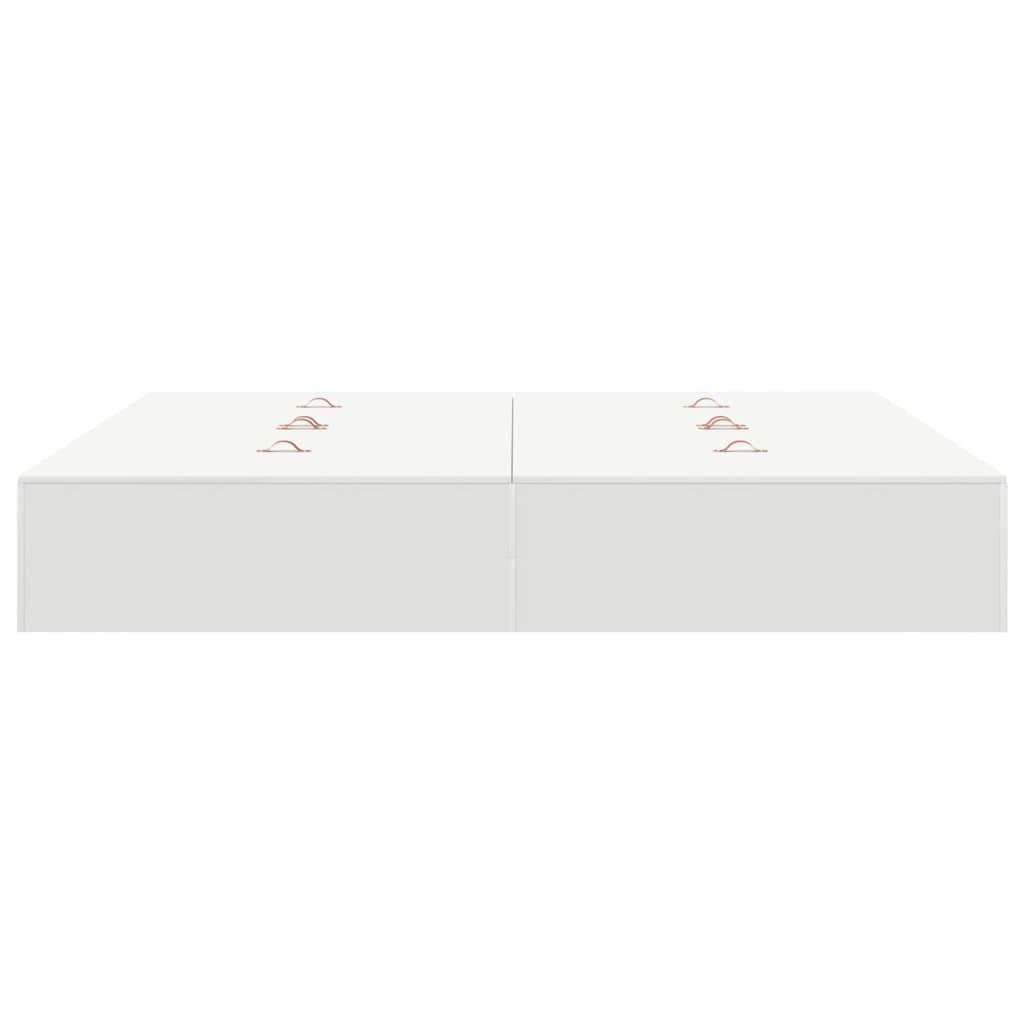 Sengeramme Med Opbevaring Hvid 180 X 200 Cm Konstrueret Træ - Billede 7
