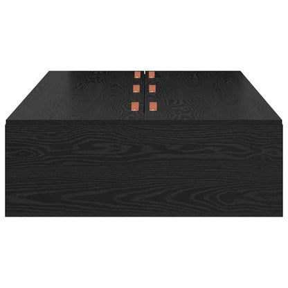 Sengestel Med Opbevaring Sort Eg 75 X 190 Cm Konstrueret Træ - Billede 6