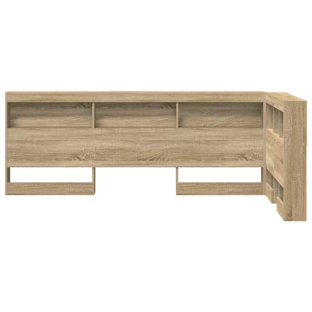 Opbevaringshovedgavl Med Hylde Sonoma-eg 90 Cm Konstrueret Træ - Billede 5