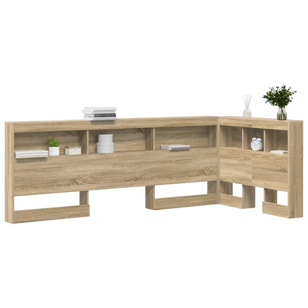 Opbevaringshovedgavl Med Hylde Sonoma-eg 90 Cm Konstrueret Træ - Billede 3