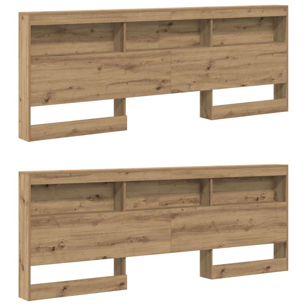 Opbevaringshovedgavl Artisan Eg 200 Cm Konstrueret Træ - Billede 5