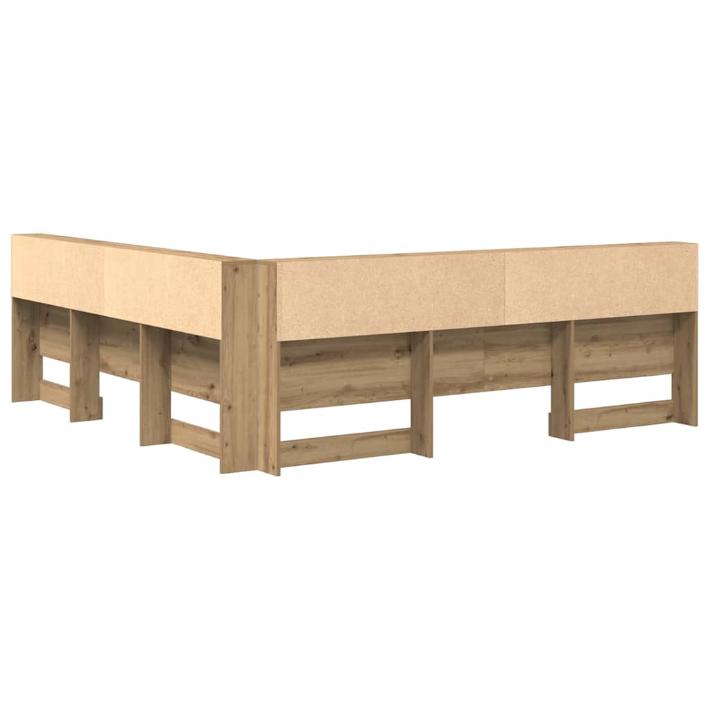 Opbevaringshovedgavl Artisan Eg 200 Cm Konstrueret Træ - Billede 8