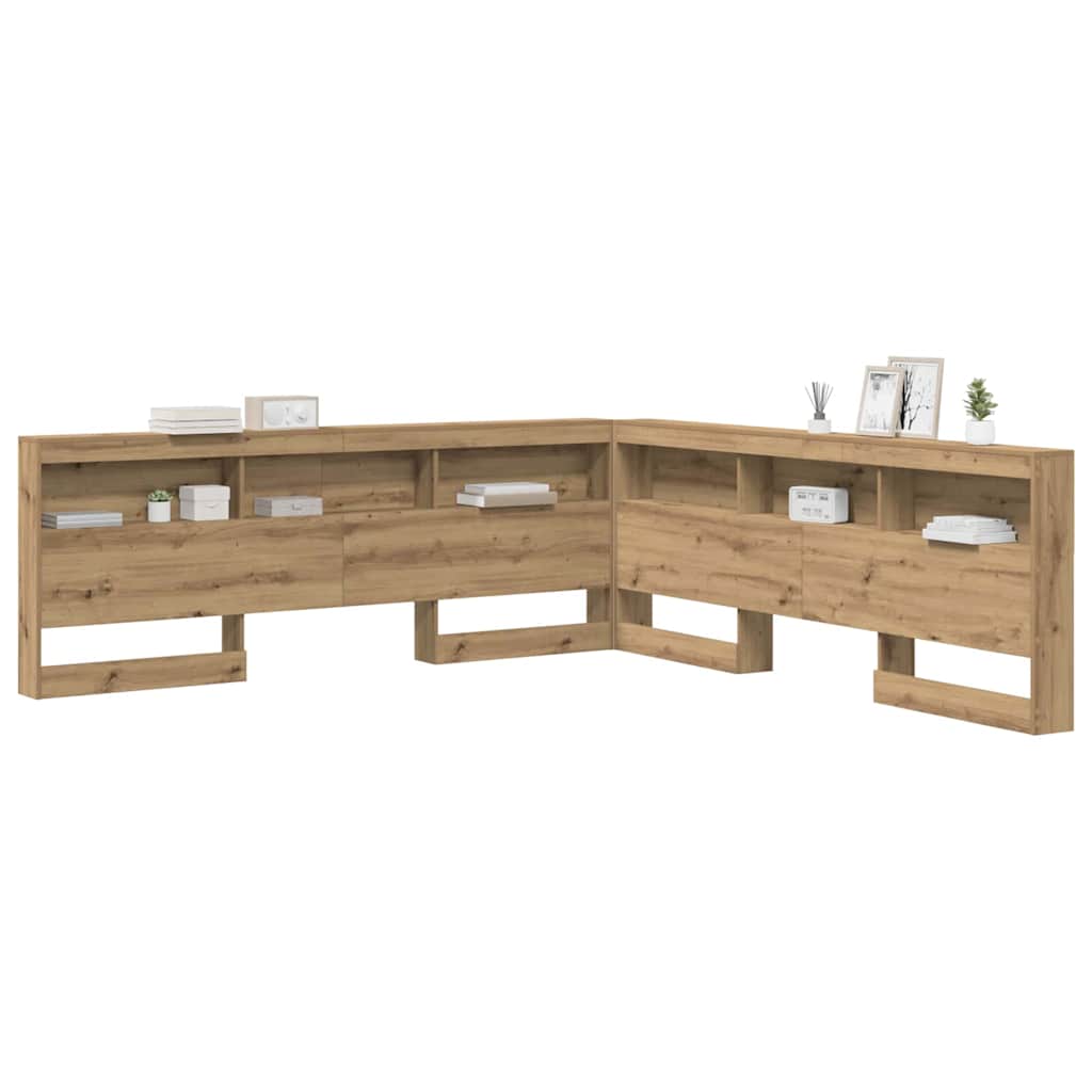 Opbevaringshovedgavl Artisan Eg 200 Cm Konstrueret Træ - Billede 3