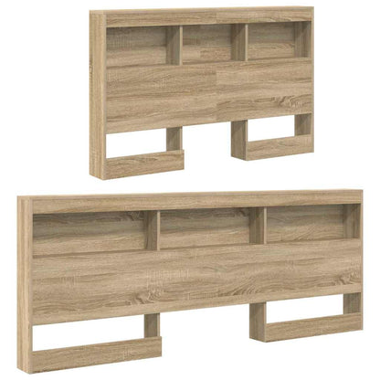 Opbevaringshovedgavl Med Hylde Sonoma-eg 120 Cm Konstrueret Træ - Billede 4