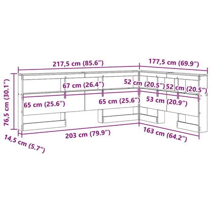 Opbevaringshovedgavl Artisan Eg 160 Cm Konstrueret Træ - Billede 12
