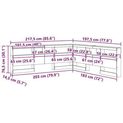 Opbevaringshovedgavl Artisan Eg 180 Cm Konstrueret Træ - Billede 12