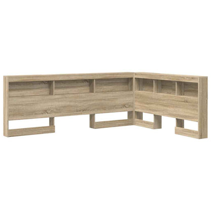Opbevaringshovedgavl Med Hylde Sonoma-eg 135 Cm Konstrueret Træ - Billede 2