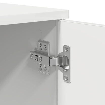 Seng Med Opbevaring Hvid 244 X 127 X 53.5 Cm Konstrueret Træ - Billede 12