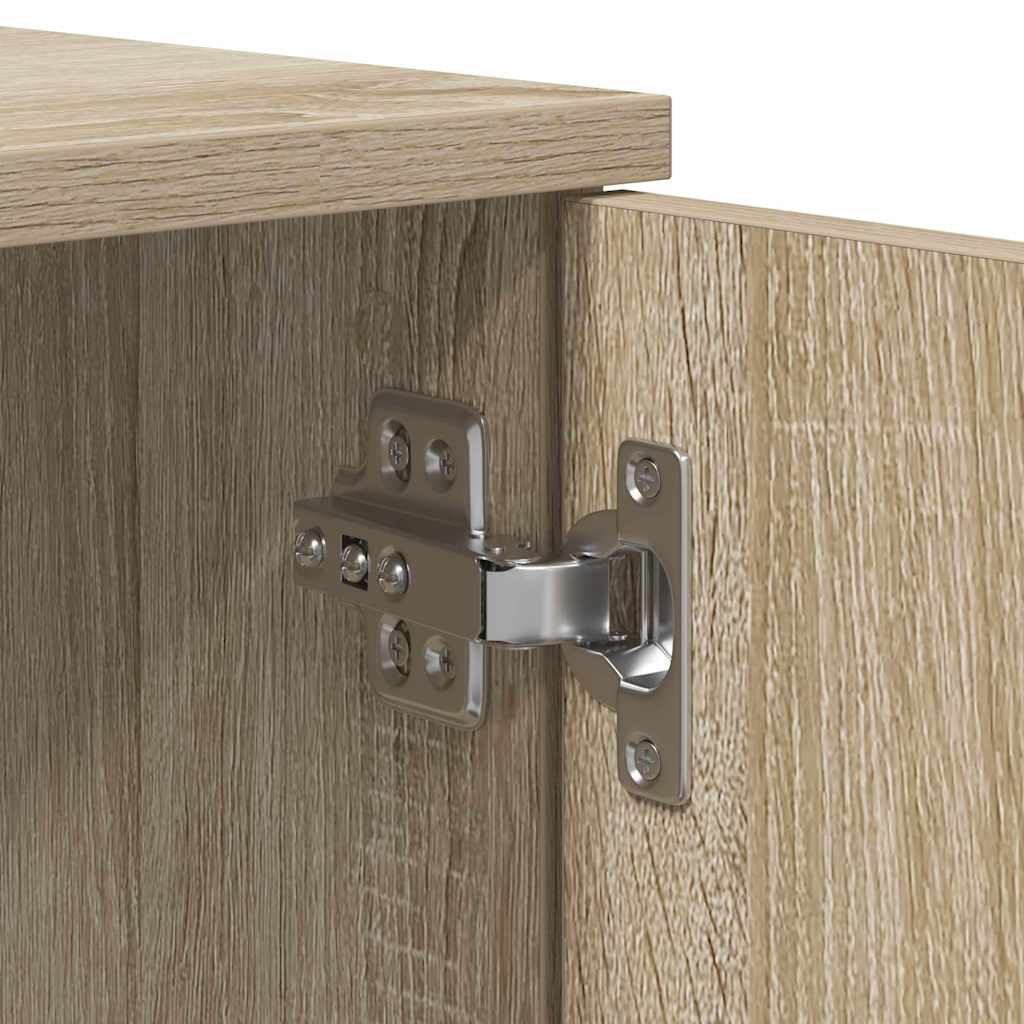 Seng Med Opbevaring Med Skuffe Sonoma Eg 244 X 127 X 53.5 Cm - Billede 12