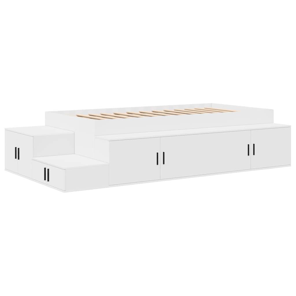 Seng Med Opbevaring Hvid 244 118 53,5 Cm Konstrueret Træ - Billede 2