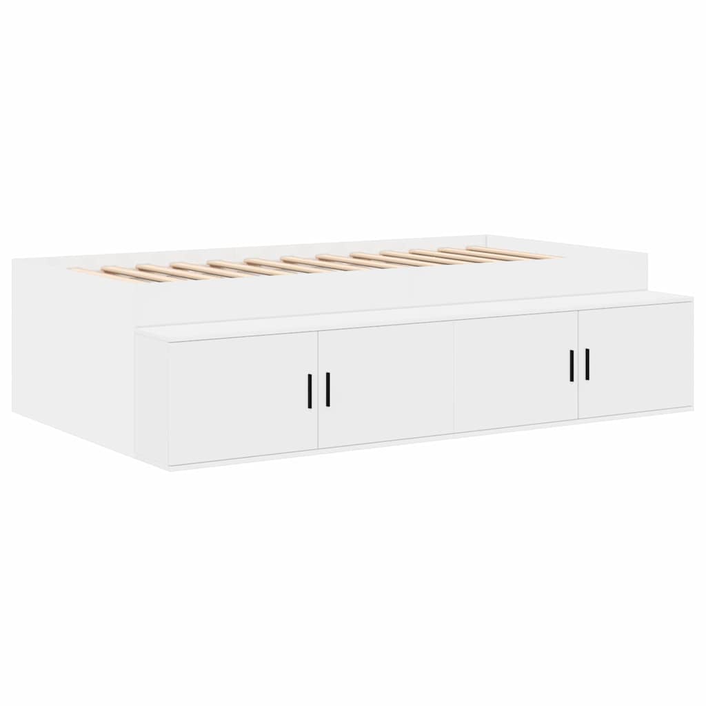 Seng Med Opbevaring Hvid 244 118 53,5 Cm Konstrueret Træ - Billede 6