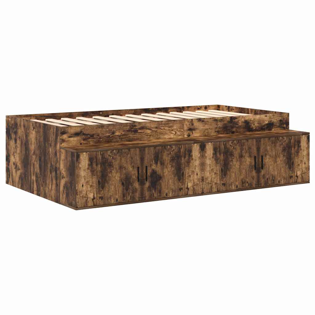 Seng Med Opbevaring Med Skuffe Røget Eg 234 X 118 X 53.5 Cm - Billede 6