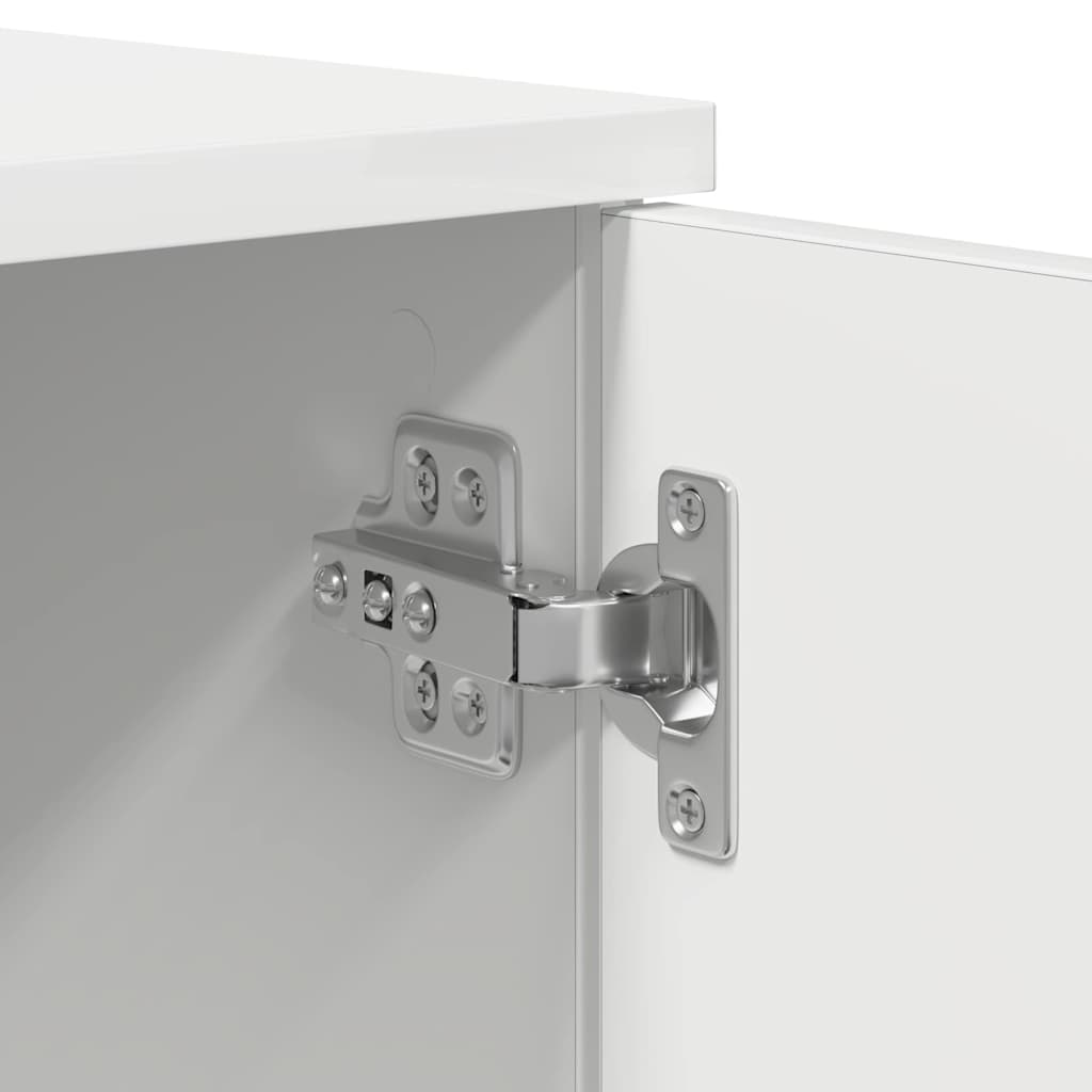 Seng Med Opbevaring Hvid 234 X 103 X 53.5 Cm Konstrueret Træ - Billede 12