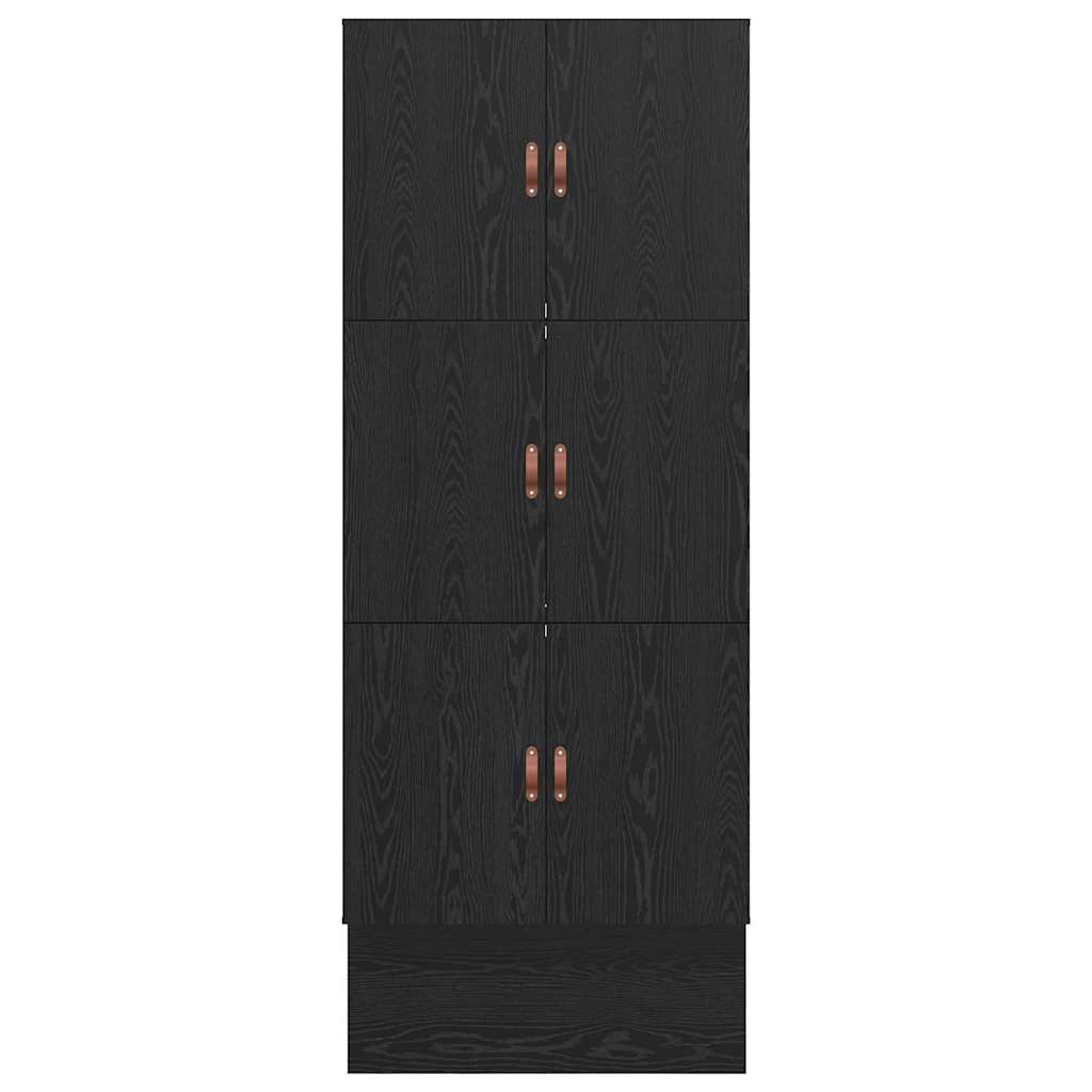 Seng Med Opbevaring Med Skuffe Sort Eg 236.5 X 80 X 31.5 Cm - Billede 7