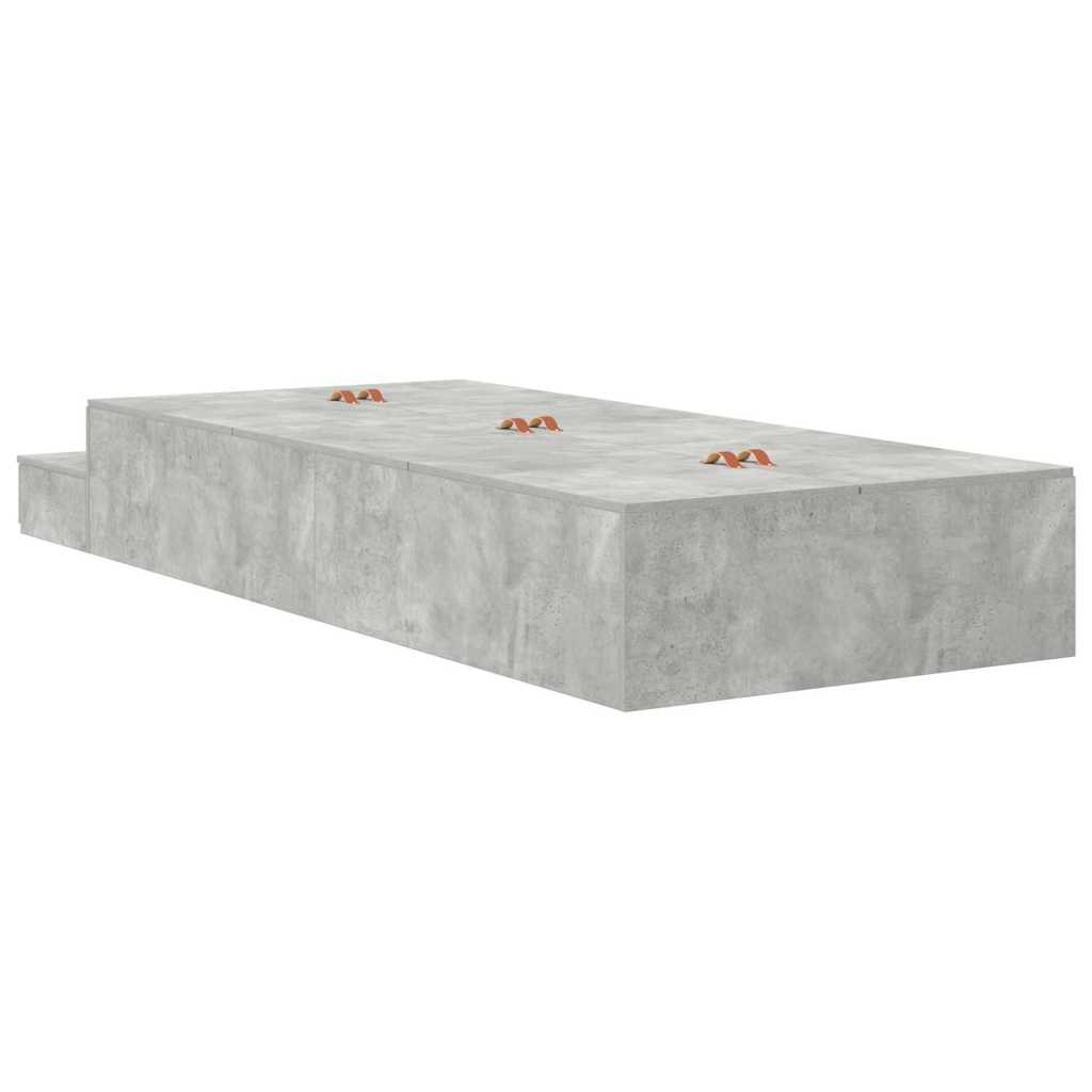 Seng Med Opbevaring Med Skuffe Beton Grå 236.5 X 80 X 31.5 Cm - Billede 10